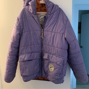 Souris Mini Size 8 Purple Puffer Jacket for Kids